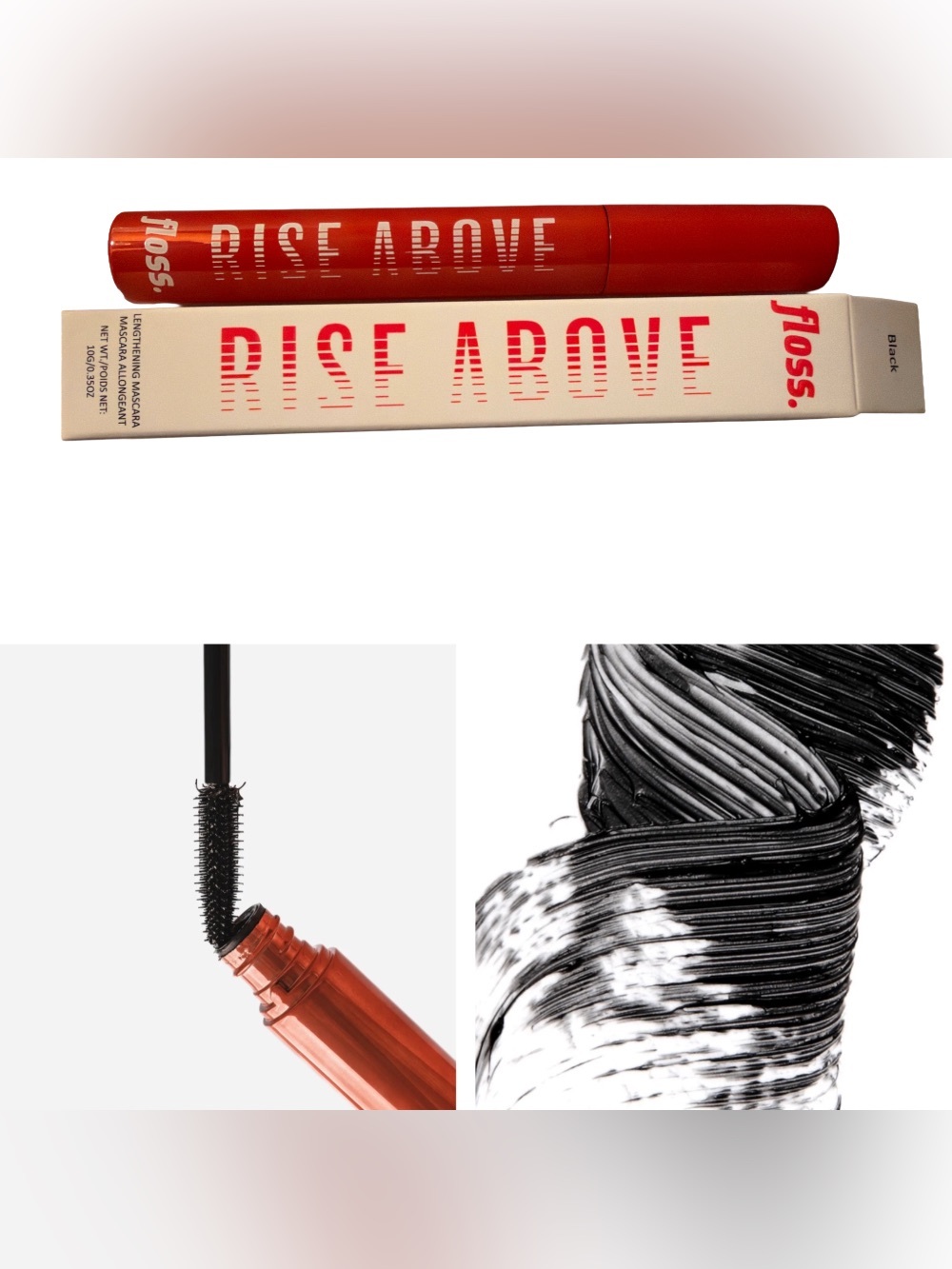 Floss Rise Above Lengthening Mascara - Black
10G / 0.35 OZ